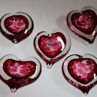 Heart of Gold ruby - Glass Hearts of Promise series
