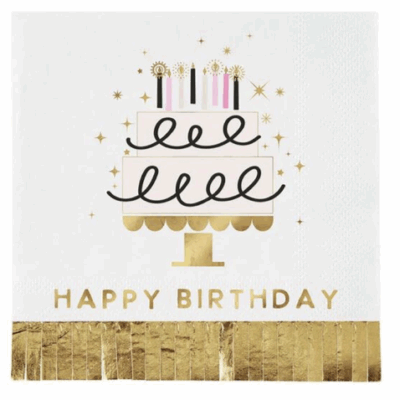 Birthday Cake Cocktail Napkins 20CT
