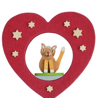 Cat in Heart Ornament